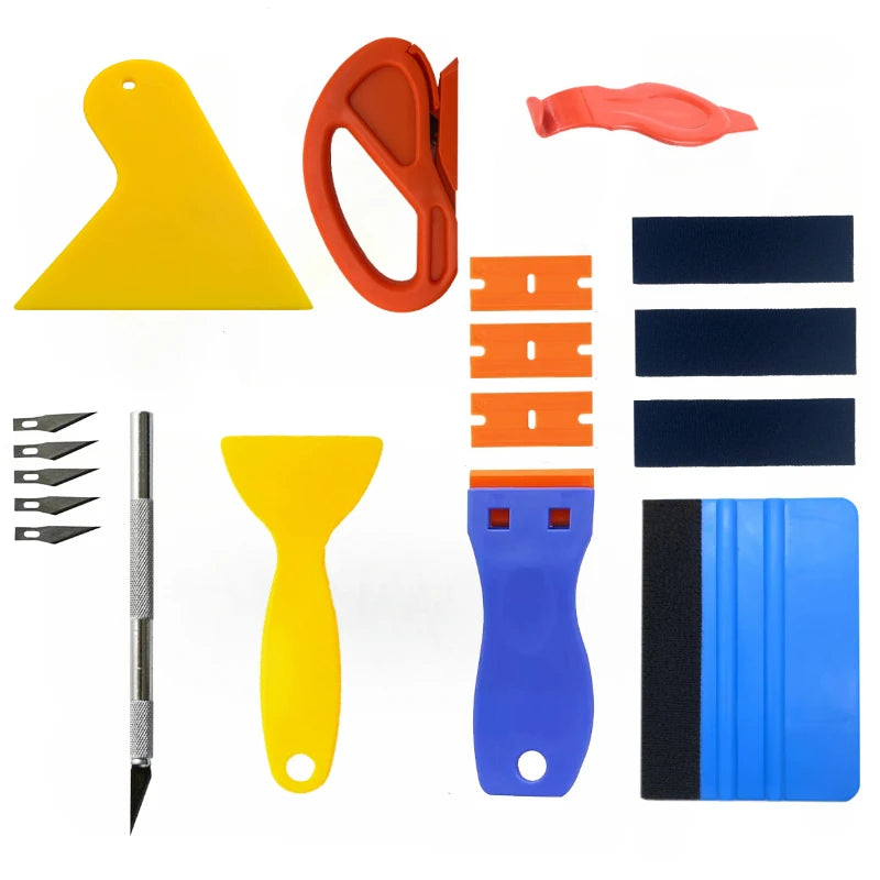 Professional Vinyl Wrap and Window Tinting Application Tool Kit - 13