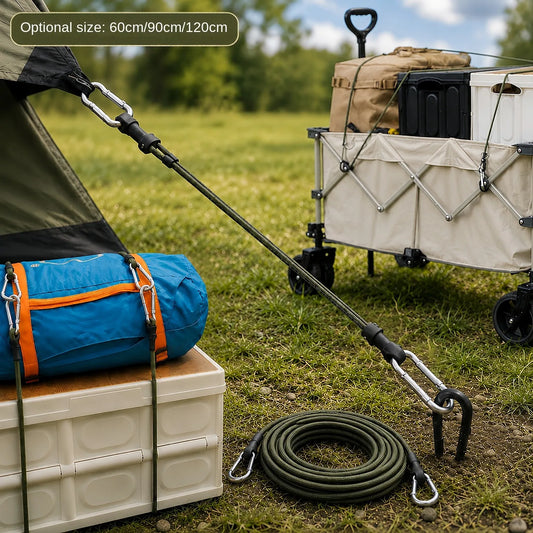 Heavy Duty Bungee Cord with Aluminum Carabiners for Camping and Gear