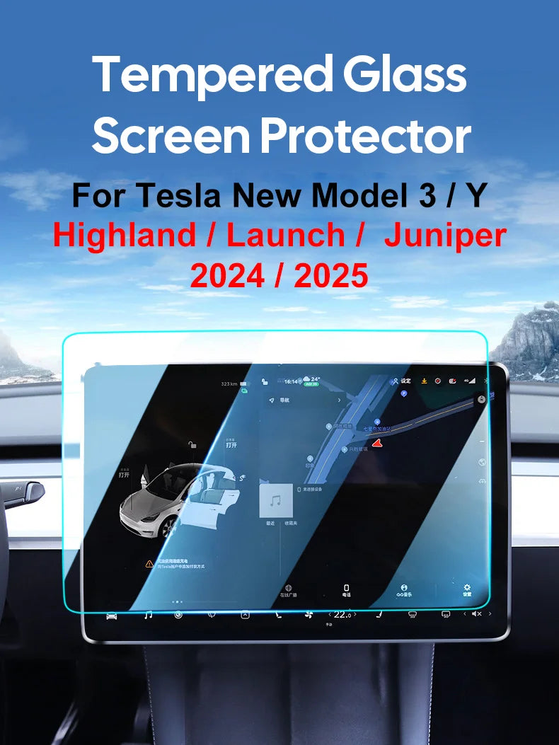 HD Tempered Glass Screen Protector for Tesla Model 3 and Model Y - 11