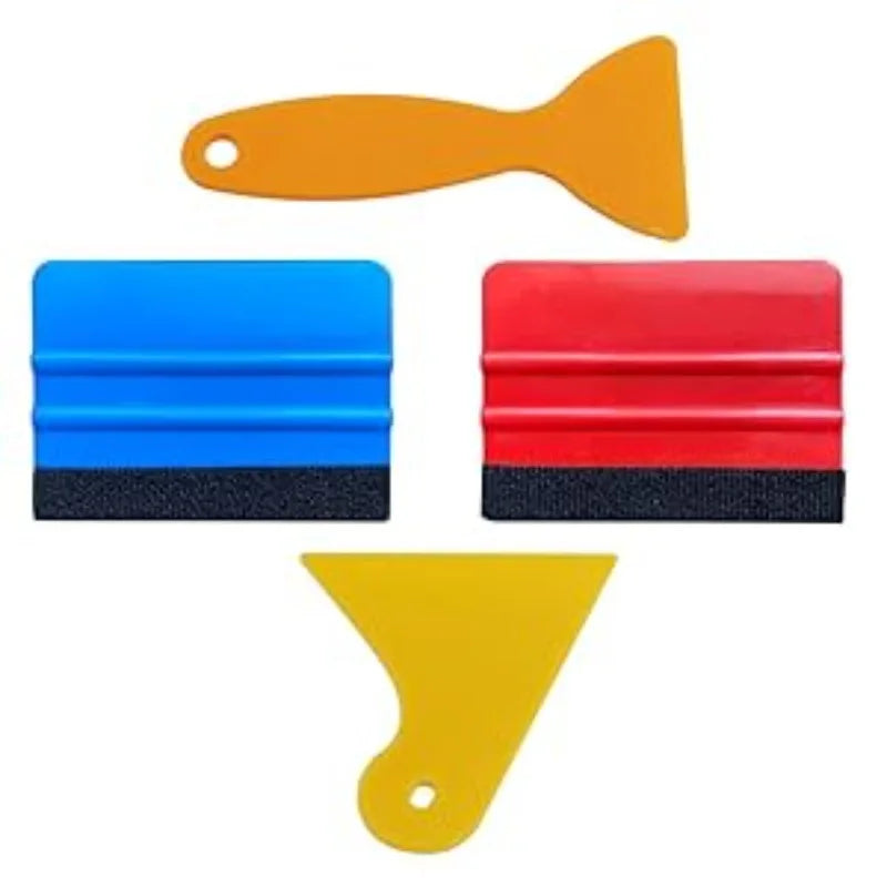 Felt Edge Squeegee Kit for Vinyl Wrapping and Window Tint