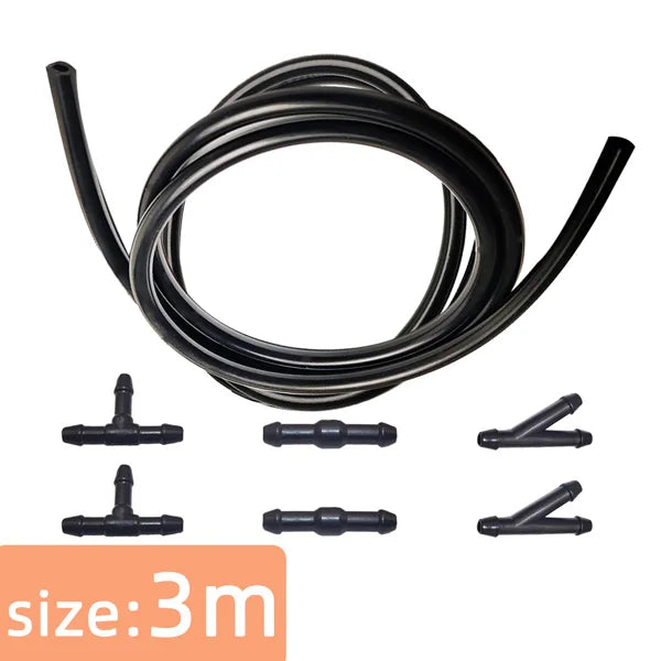 Universal Automotive Windshield Washer Hose and Connector Kit - 10