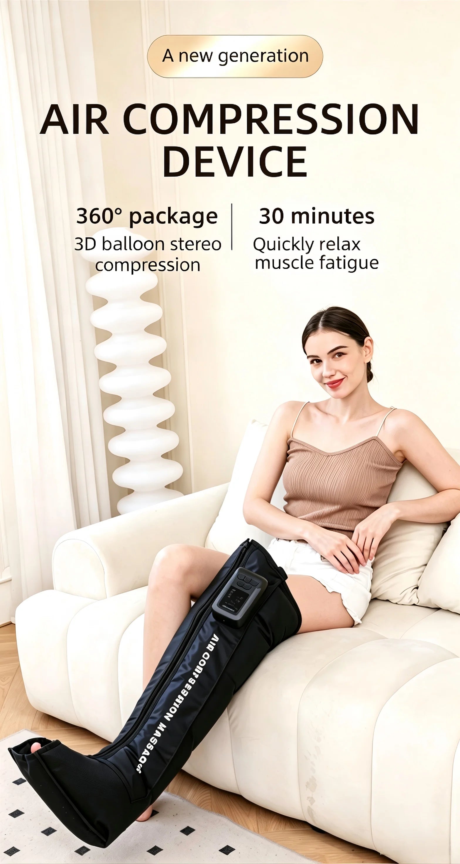 Cordless Full Leg Air Compression Massager for Recovery - 7