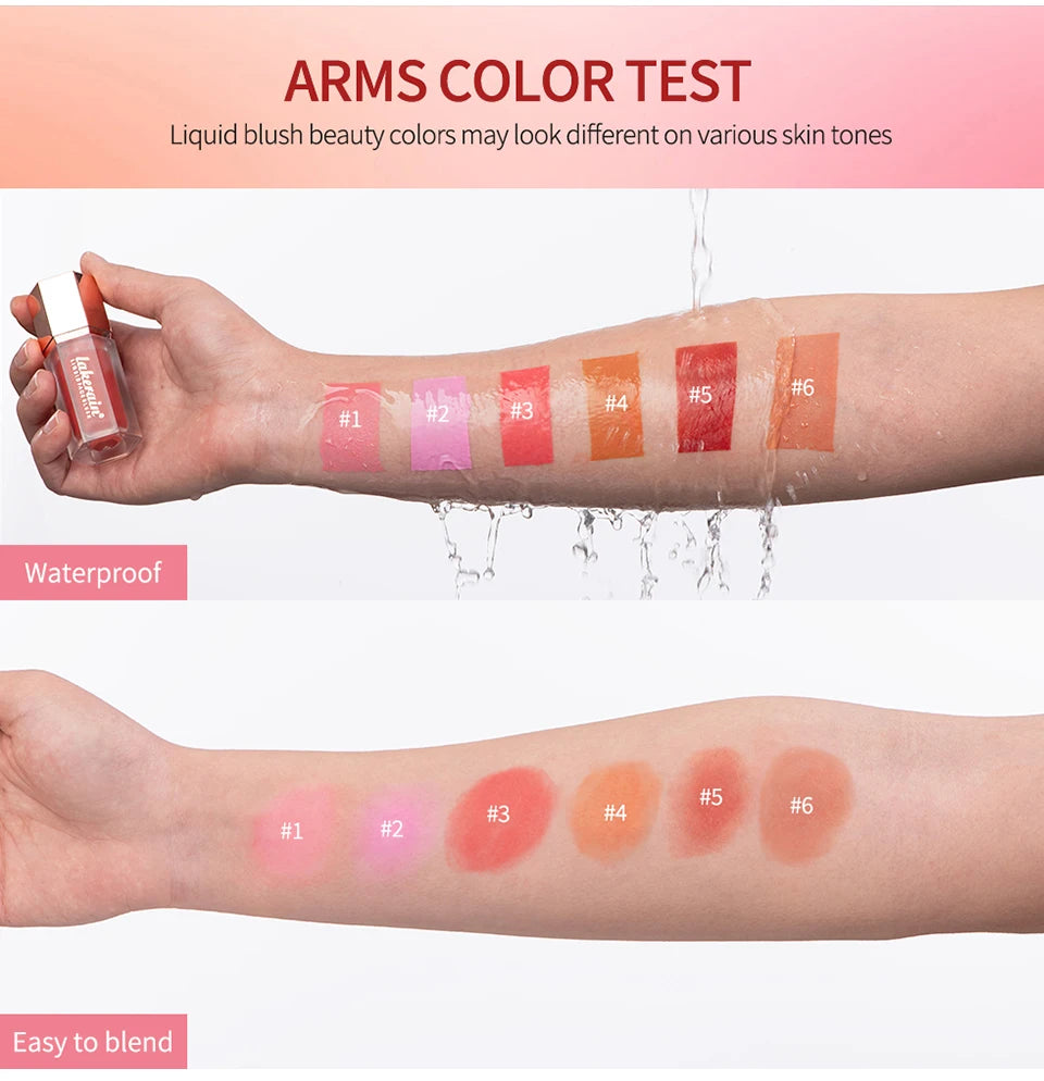 Waterproof Matte Liquid Blush with Mushroom Brush - 12