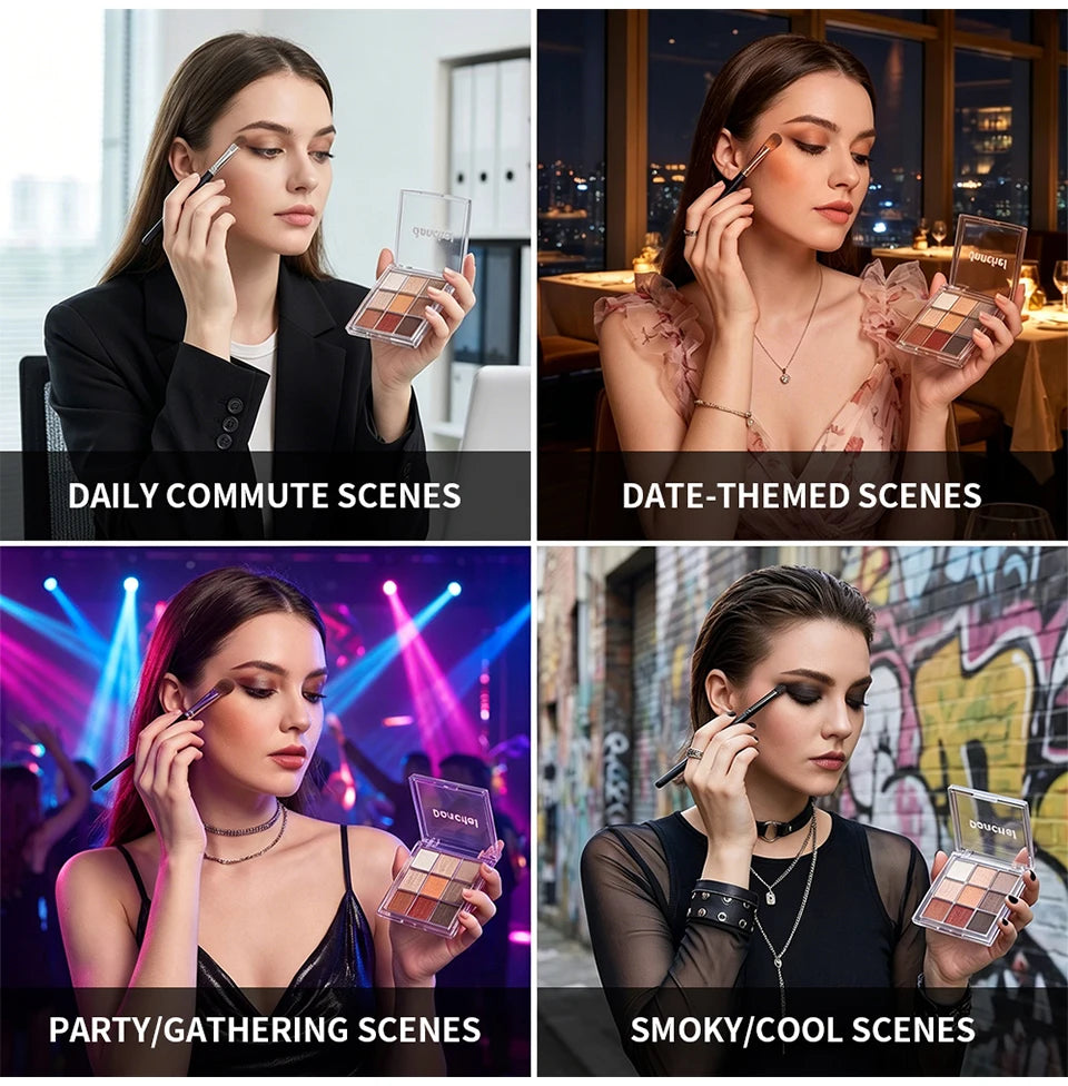 9-Shade Pigmented Eyeshadow Palette for Versatile Makeup Looks - 13