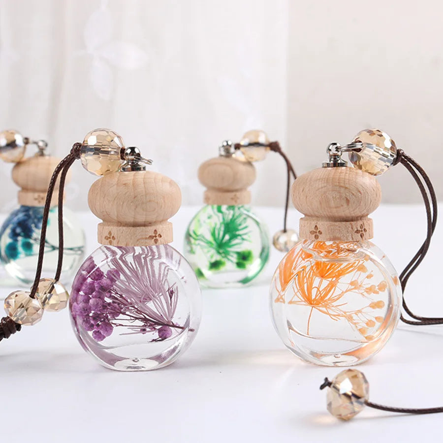 Car Air Freshener Hanging Diffuser Bottle Empty Essential Oil Container - 6