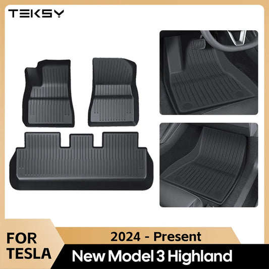 All-Weather TPE Floor Mats for Tesla Model 3 Highland 2024