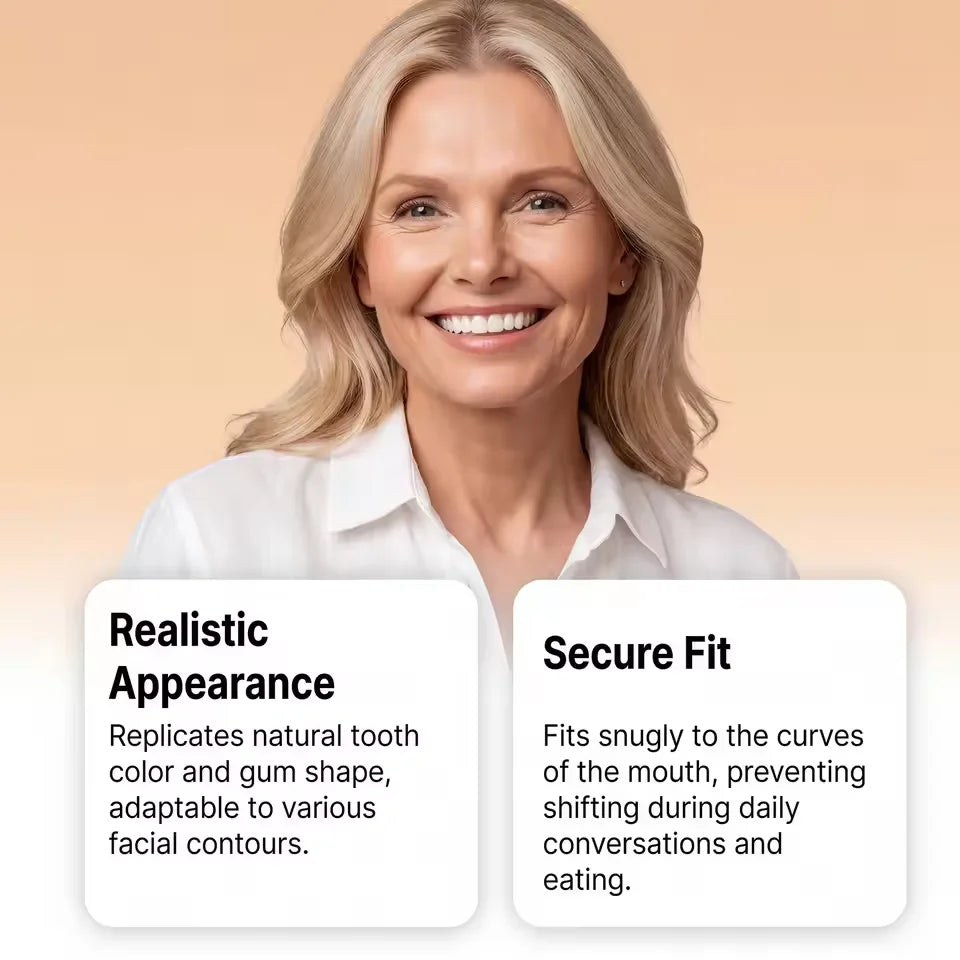 Full Mouth Silicone Denture Set for Natural Smile