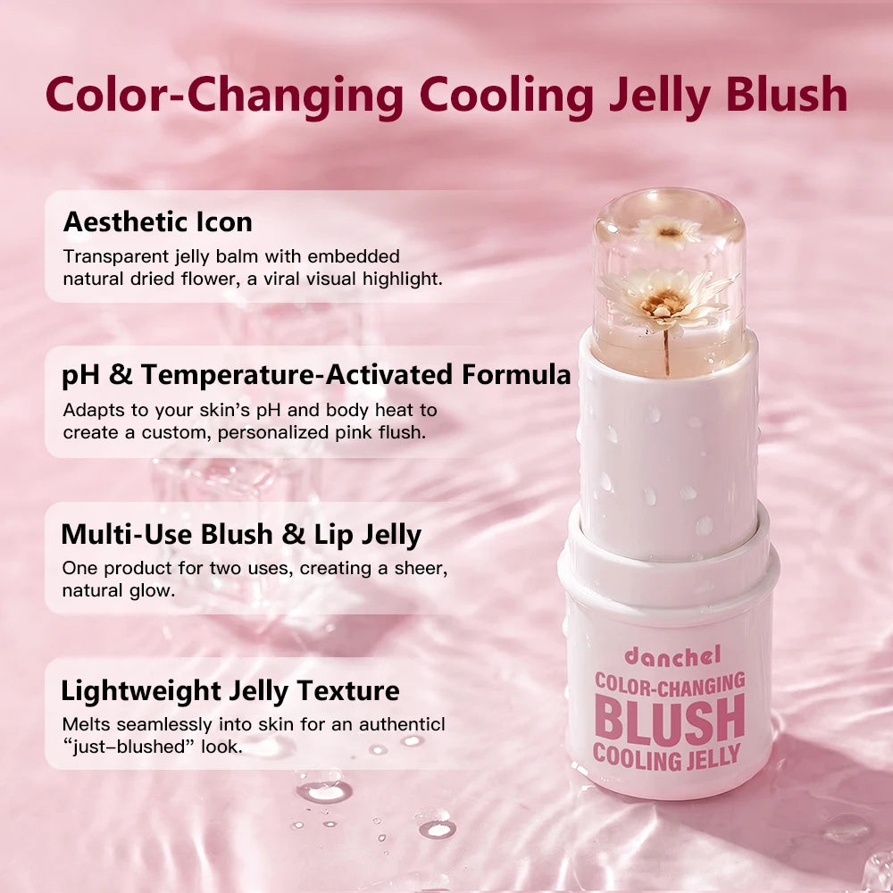 pH Adaptive Color-Changing Jelly Blush for Lips, Cheeks, and Eyes - 9