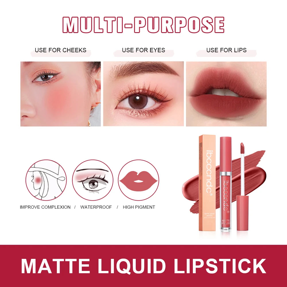 Waterproof Matte Liquid Lipstick Long-Lasting Lip Gloss - 9
