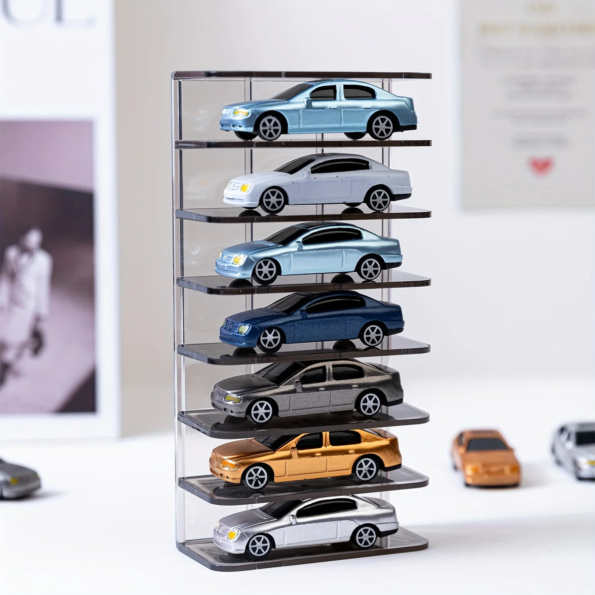 7-Tier Vertical Display Stand for Diecast Model Cars