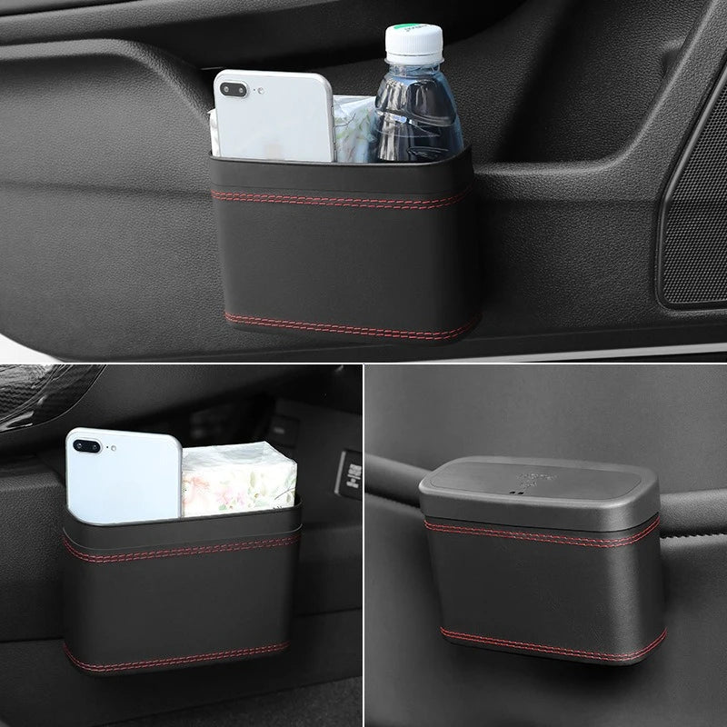 Universal Hanging Car Trash Can and Storage Organizer - 1