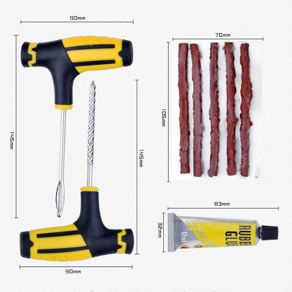 Tubeless Bicycle Tire Puncture Repair Tool Kit - 2