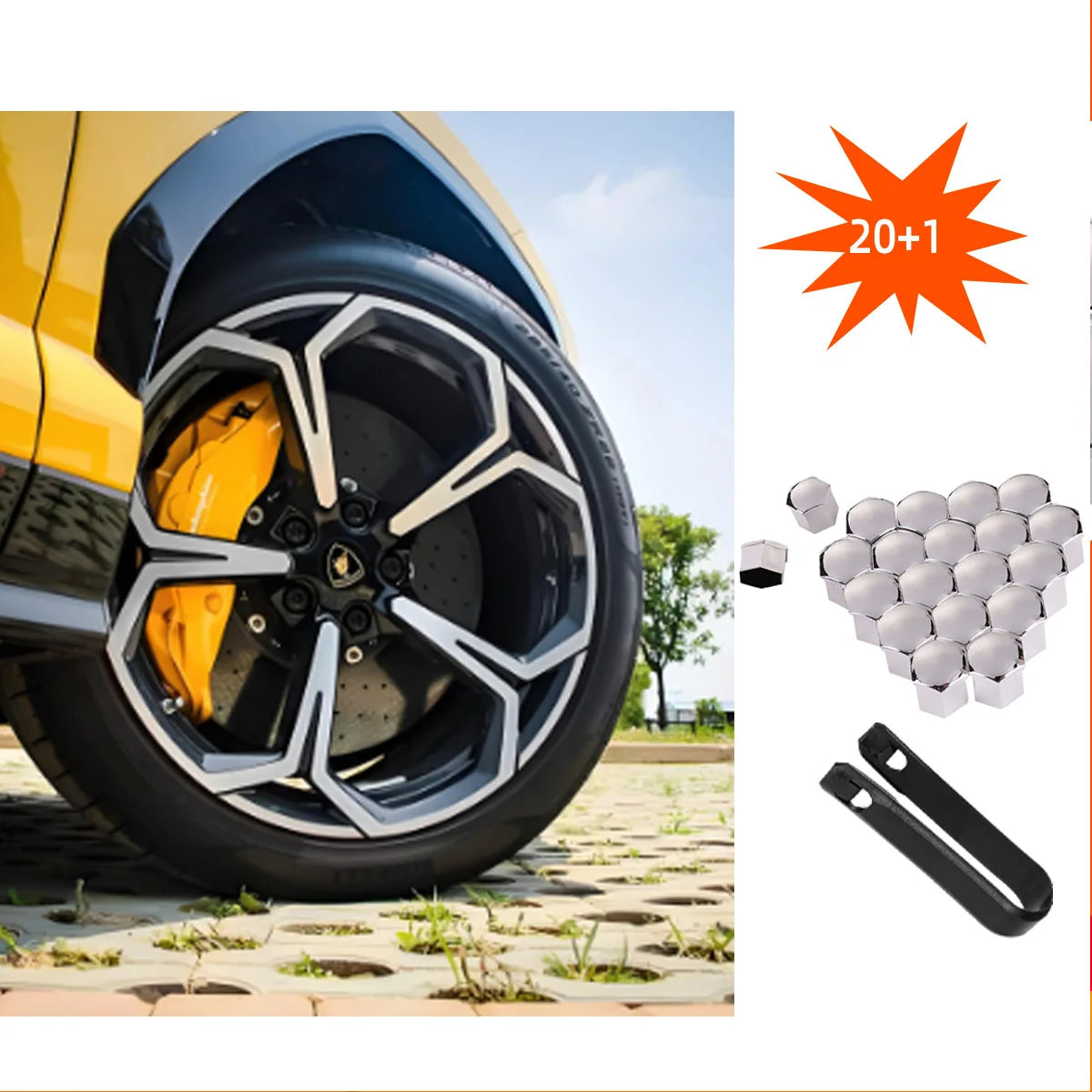 Protective Car Wheel Nut Covers for Rim Bolt Protection