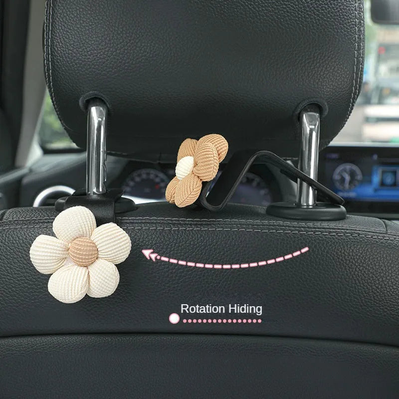 Universal Car Seat Headrest Flower Hook Organizer