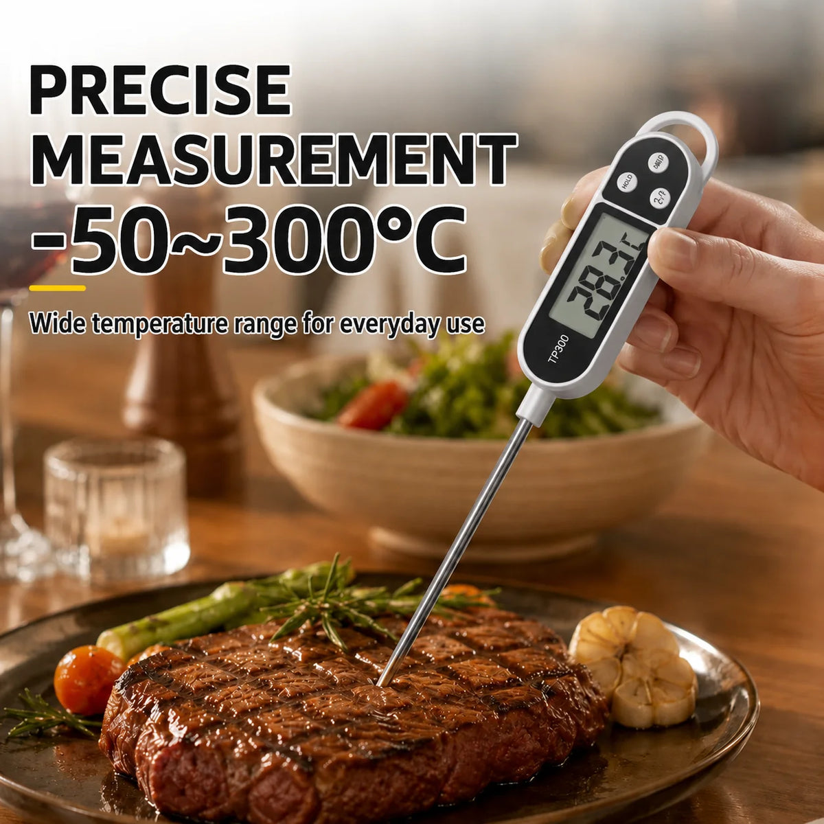 Digital Instant-Read Meat and Kitchen Food Thermometer