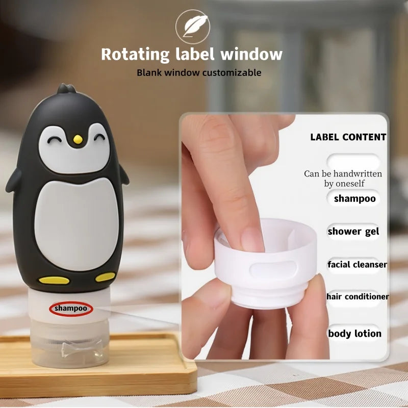 Cartoon Penguin Travel Bottle for Toiletries - 7
