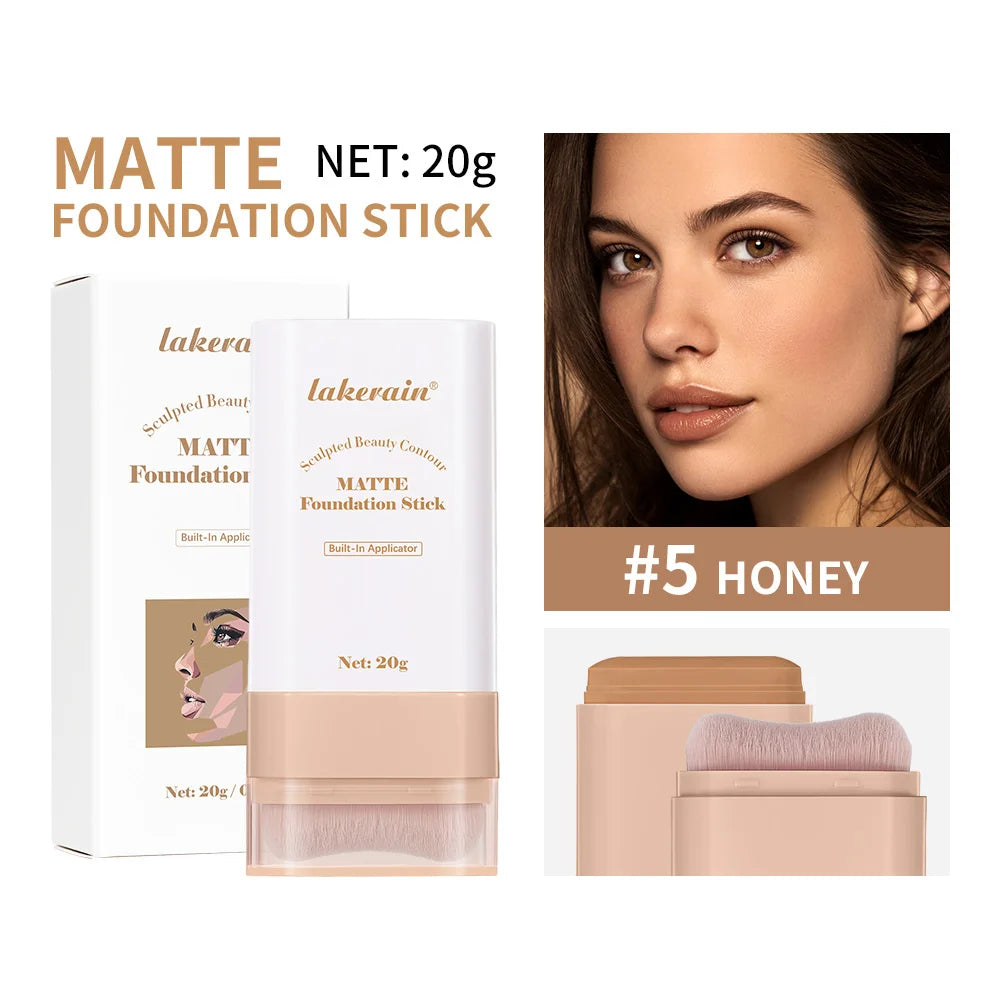 Matte Foundation Stick with Built-in Blending Brush - 23