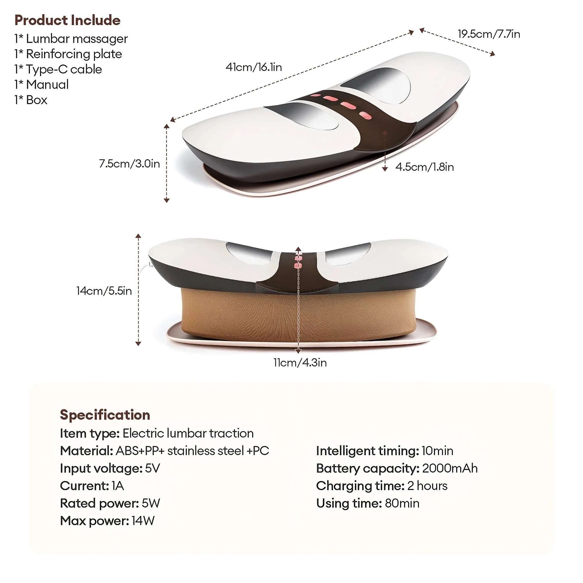 Electric Back Stretcher and Lumbar Support Massager - 13