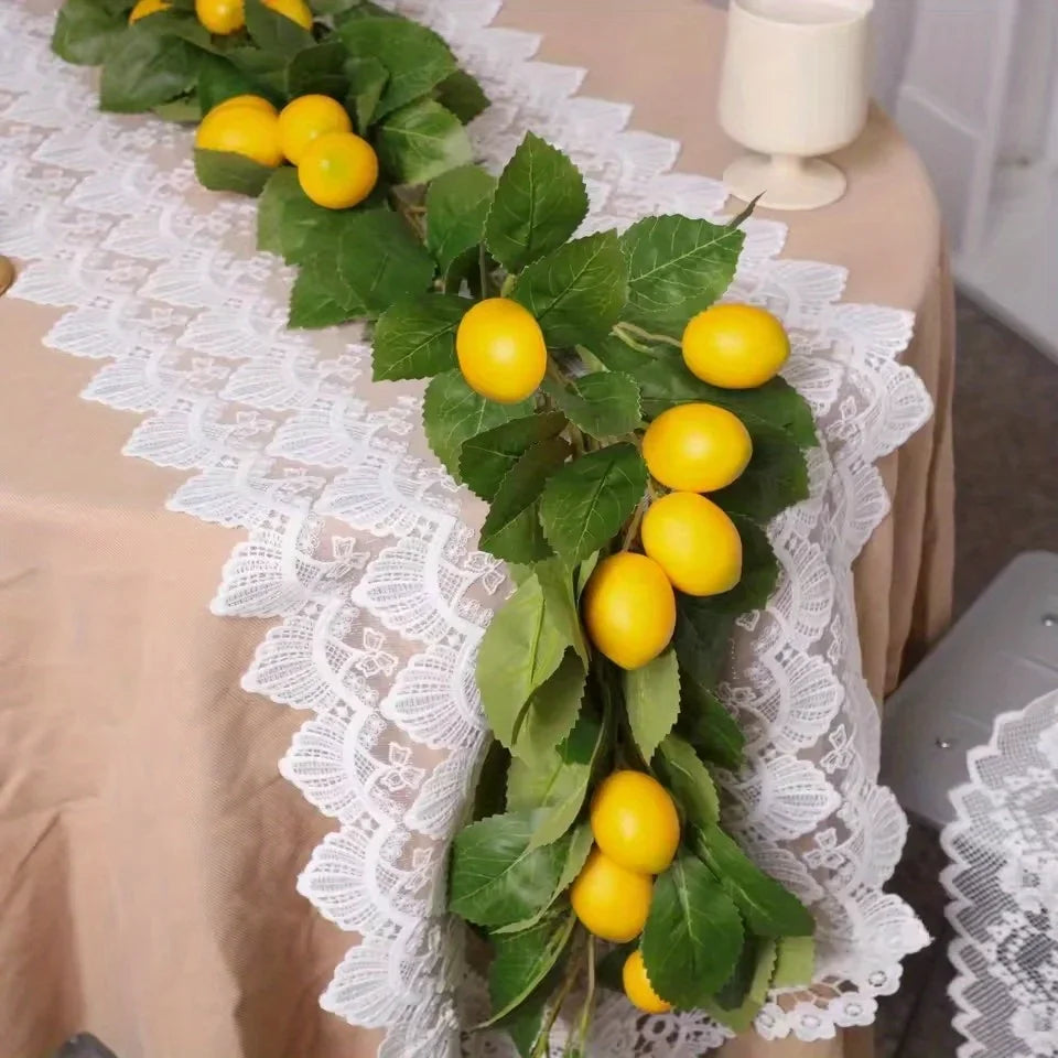 Artificial Lemon and Eucalyptus Garland for Home Decor