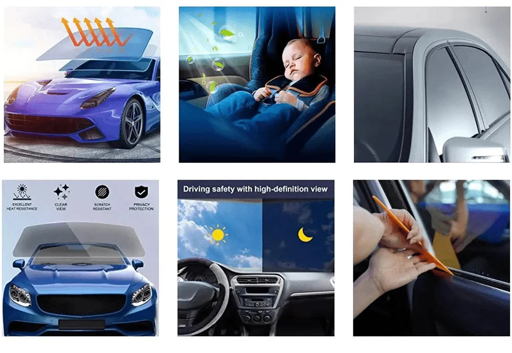 Heat-Blocking Privacy Window Tint Film for Car and Home