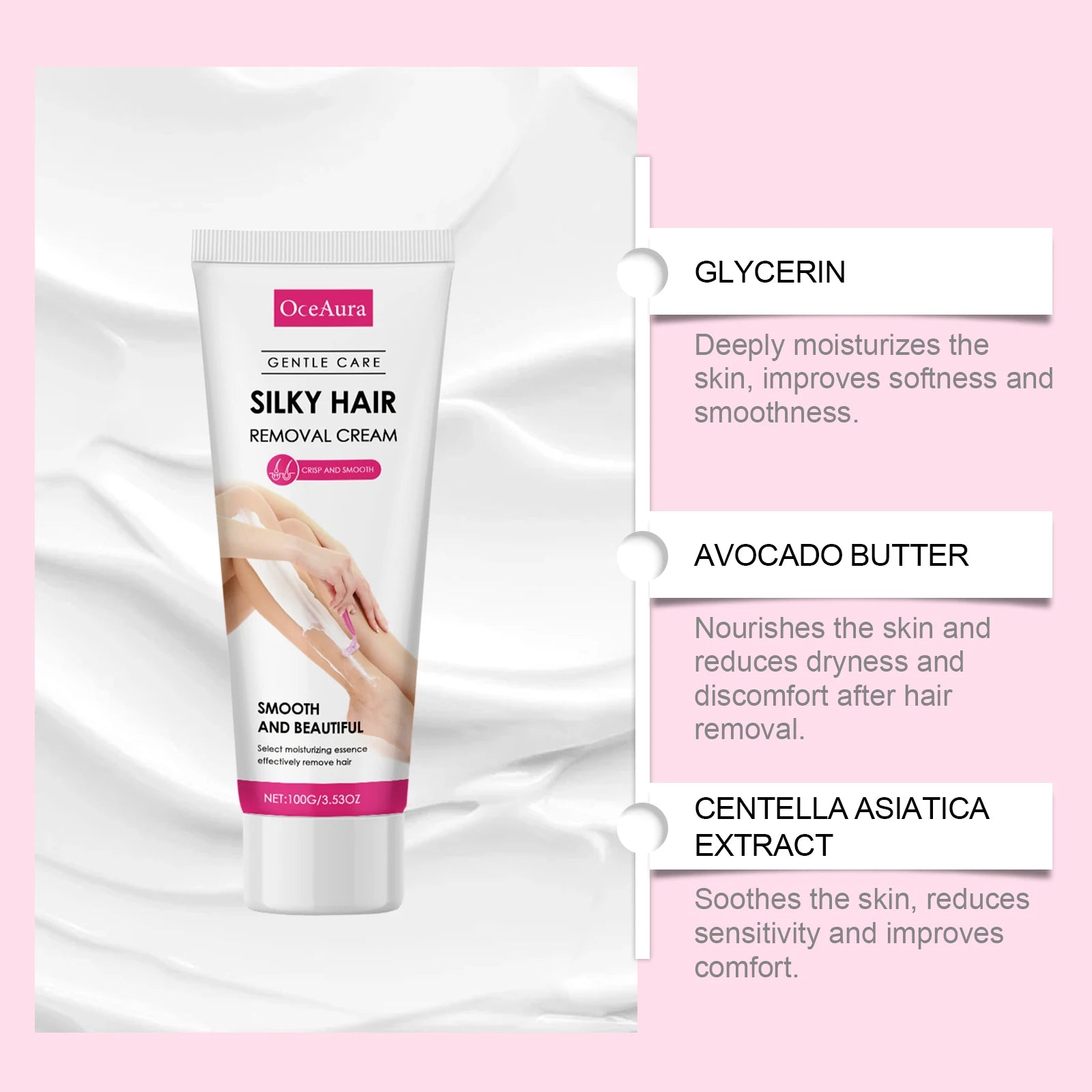 Gentle Hair Removal Cream and Soothing Oil Set - 10