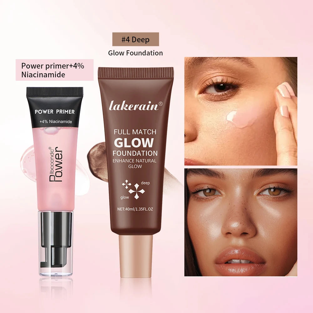 Hydrating Primer and Glow Foundation Makeup Set - 11