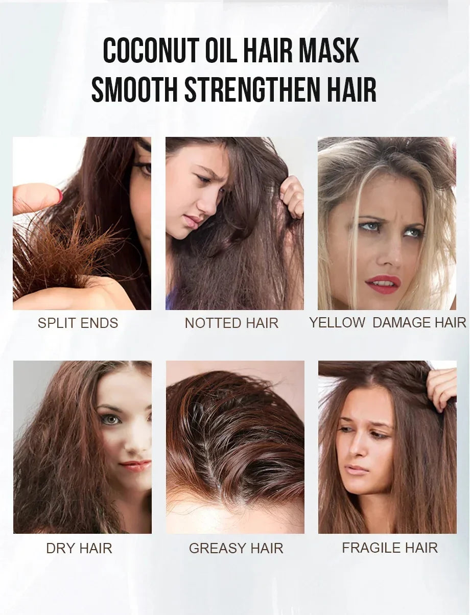 Deep Repair Keratin and Collagen Hair Mask for Smooth Shiny Hair - 8