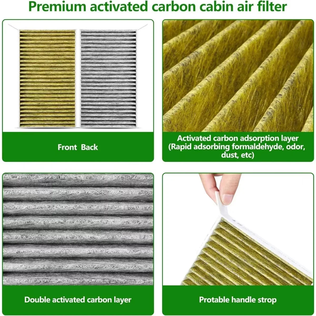 Activated Carbon Cabin Air Filter for Tesla Model 3 and Model Y