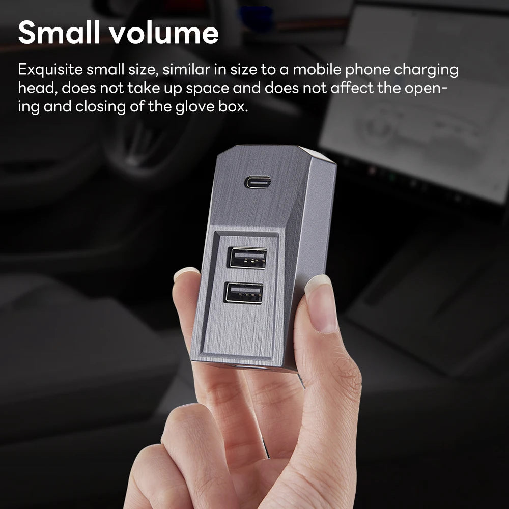 Glovebox USB Hub Docking Station for Tesla Model 3 Highland and Model Y - 16