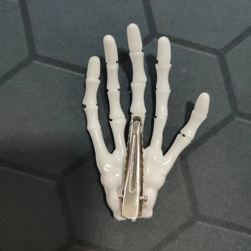 Skeleton Hand Hair Claw Clips for Halloween and Gothic Style