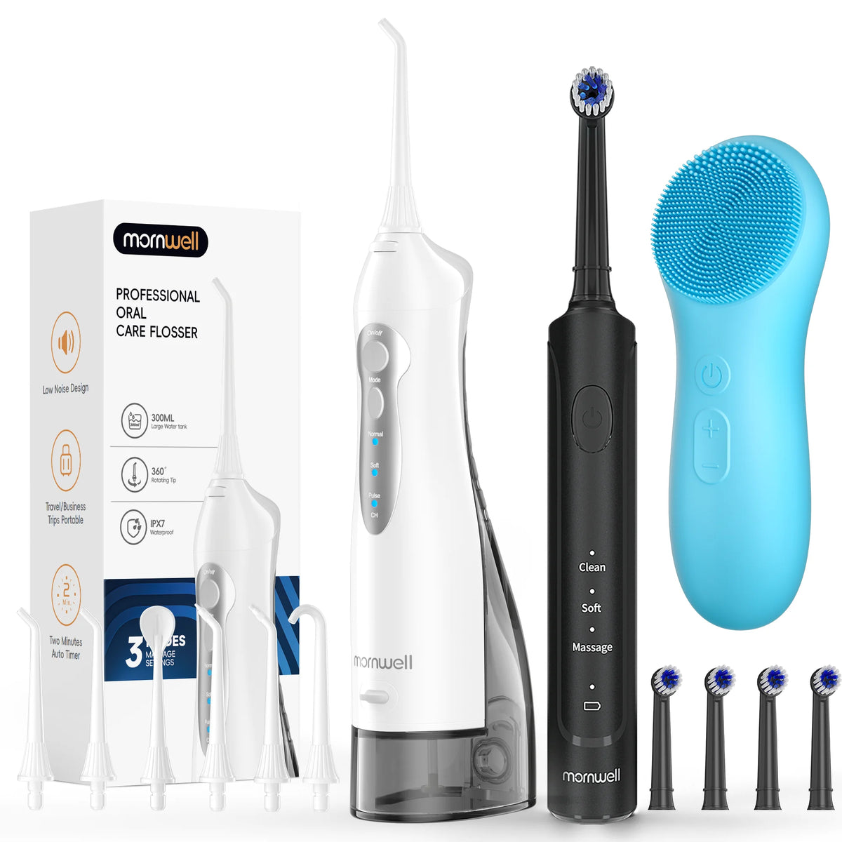 3-in-1 Professional Electric Oral Hygiene and Facial Cleaning Kit