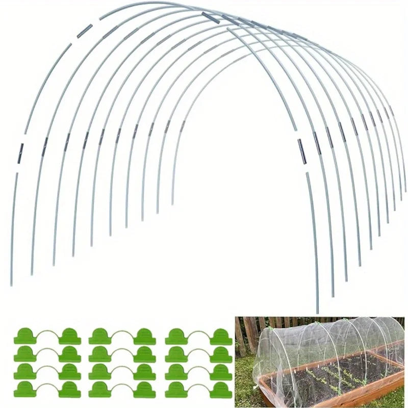 DIY Greenhouse Support Hoops Garden Plant Cover Frame Kit - 6