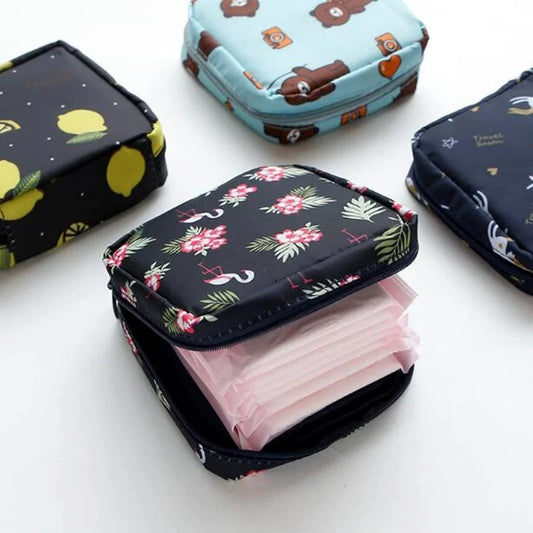 Portable Multi-Functional Sanitary Napkin and Travel Storage Pouch