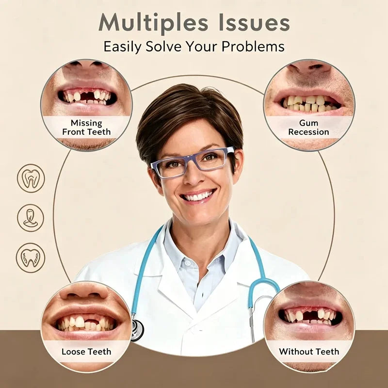 Comfortable Realistic Silicone Upper and Lower Dentures - 3