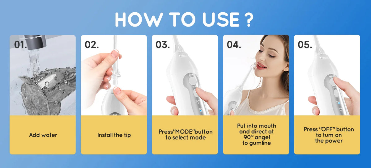 Portable Oral Irrigator and Electric Toothbrush 2-in-1 Combo Kit