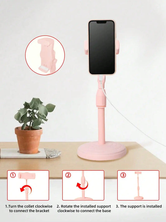 Adjustable Desktop Phone Stand for Live Streaming and Hands-Free Use