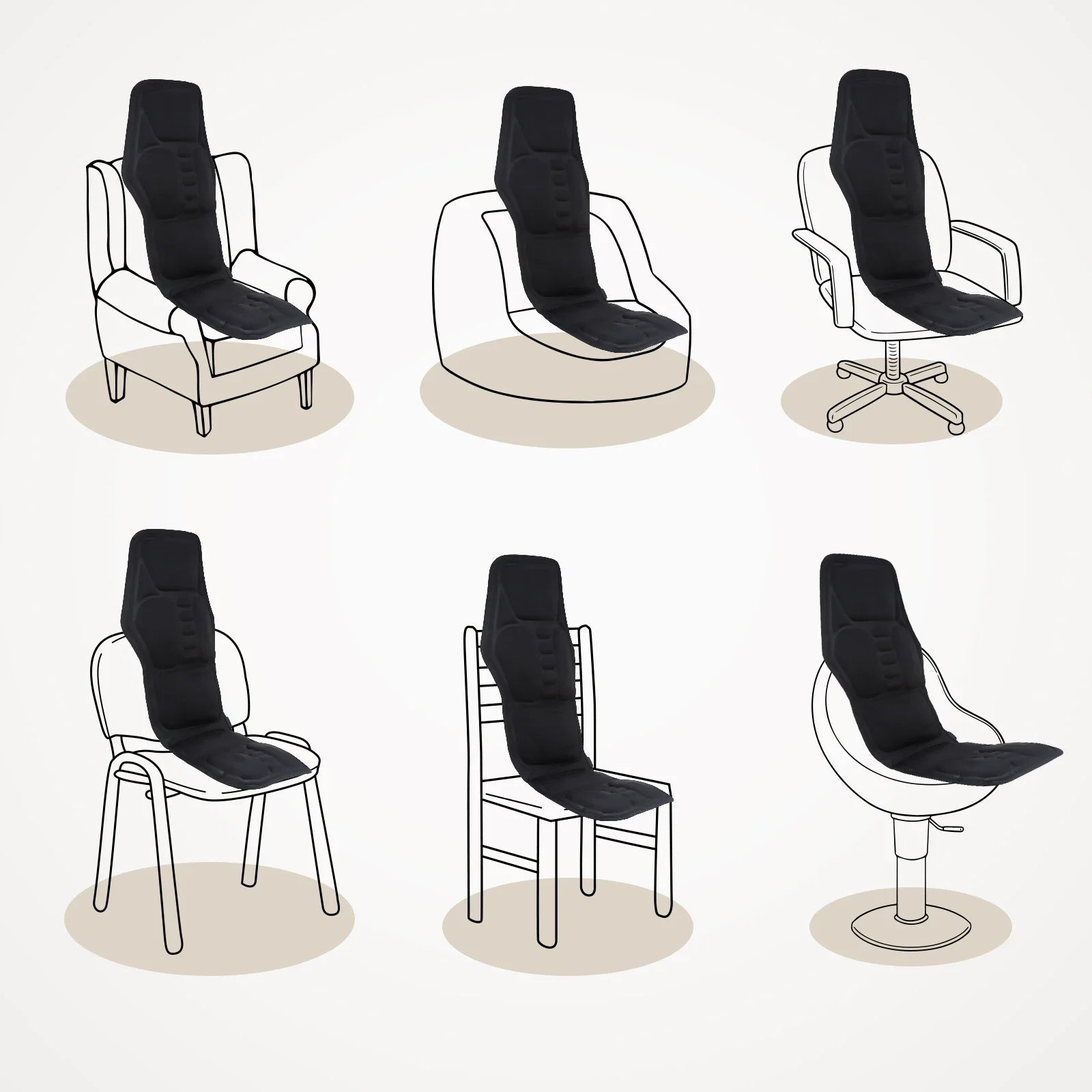 Full-Body Heated Vibrating Massage Chair Cushion - 6