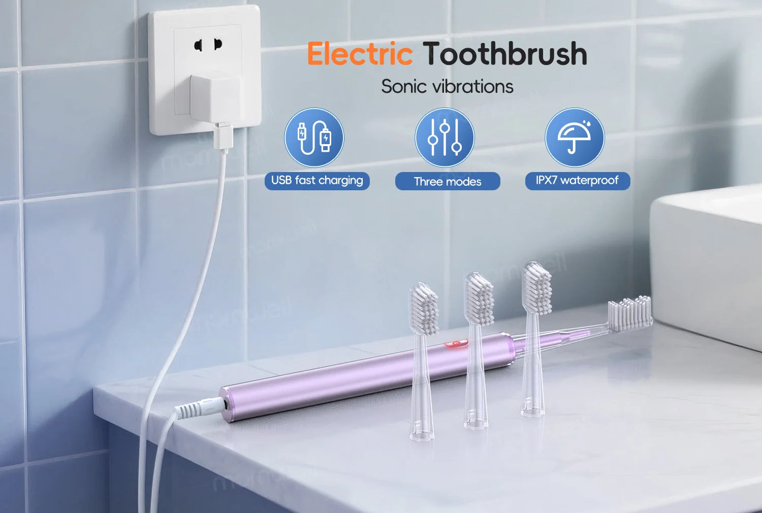 Electric Toothbrush and Water Flosser Oral Care Kit - 13