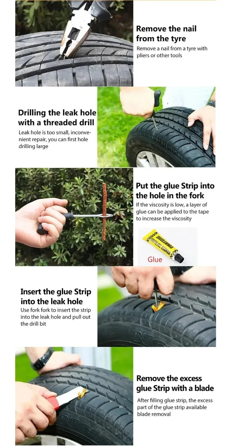 Rubber Tire Puncture Repair Glue for Bicycle and Motorcycle - 8