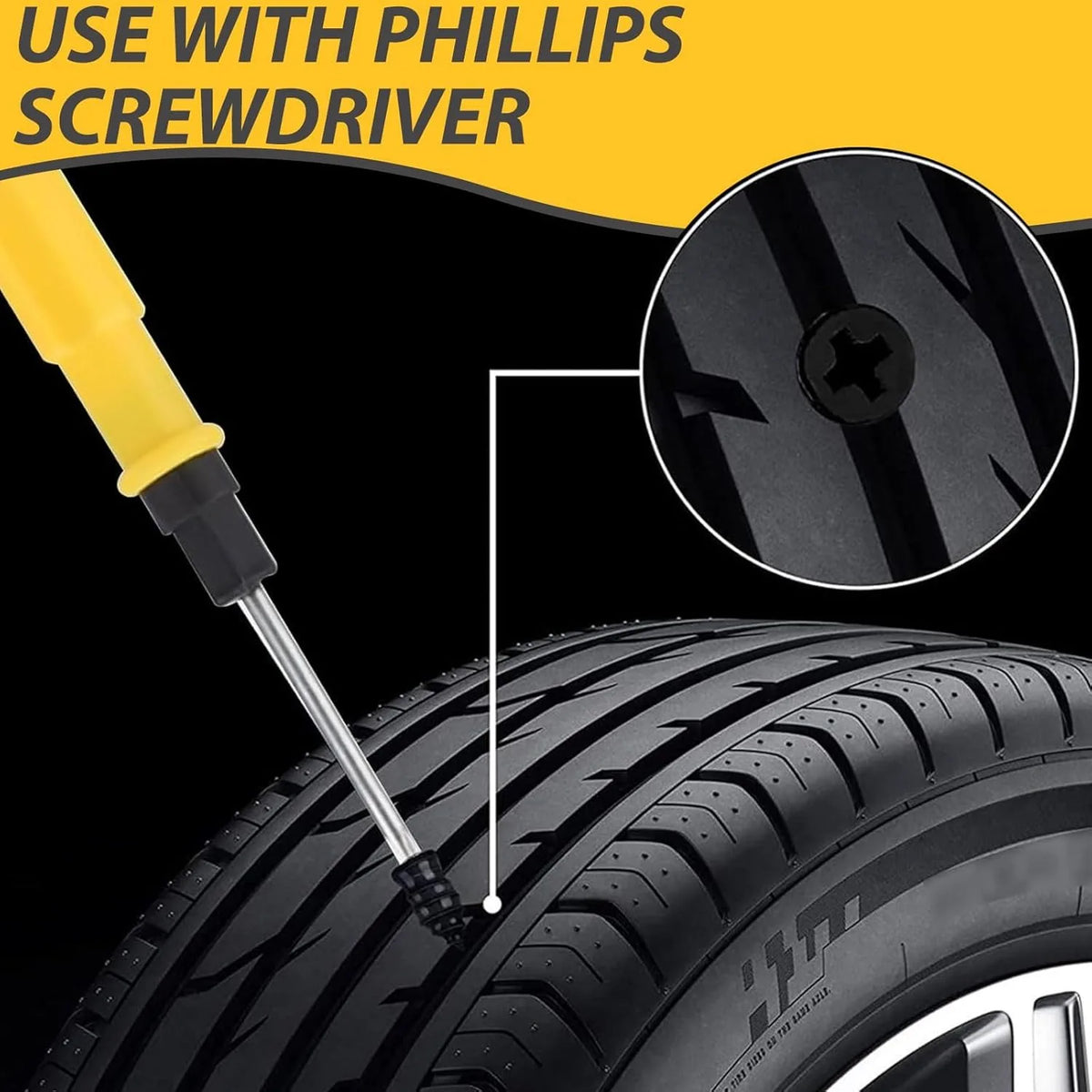 Emergency Tire Puncture Repair Tool Kit