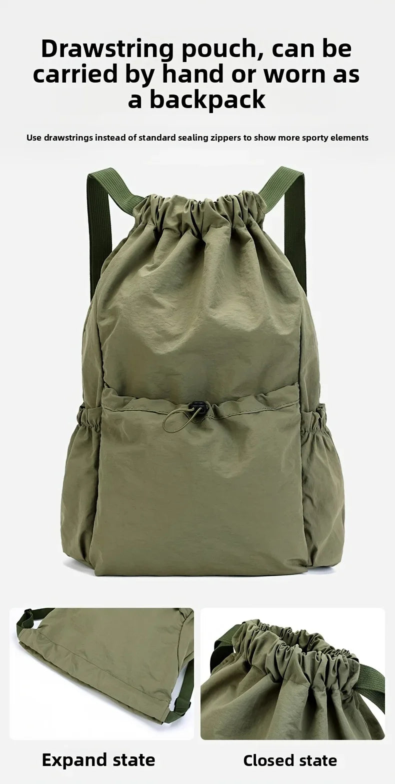 Foldable Lightweight Drawstring Travel Backpack - 7