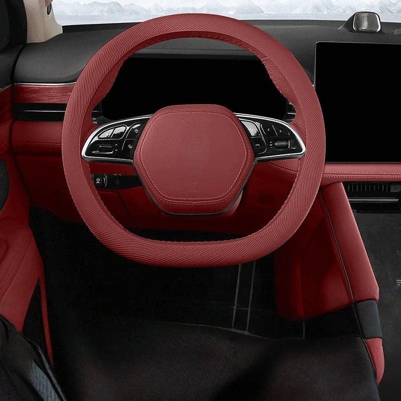 Non-Slip Breathable Silicone Car Steering Wheel Cover - 23