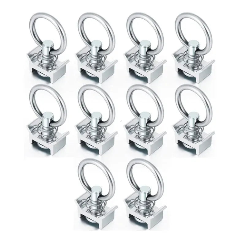 10 Pack L Track Single Stud Fitting Tie Down Anchors 4000LB Capacity - 6