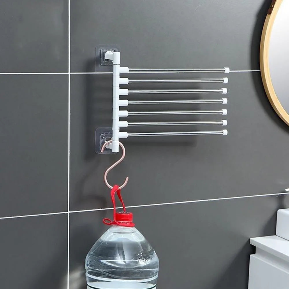 Rotating Wall-Mounted Towel Rack for Bathroom and Kitchen