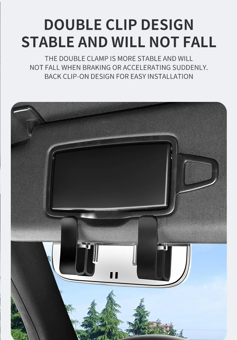 Portable Car Sun Visor Sunglasses Holder Case - 12