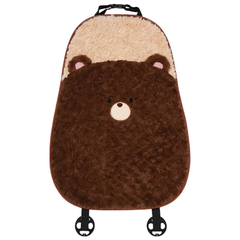 Cute Cartoon Animal Plush Car Seat Cushion and Pillow Set