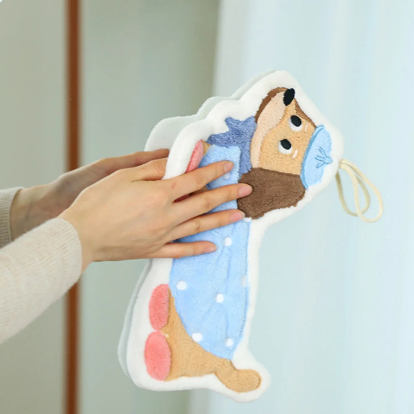 Cute Dog Shaped Hanging Hand Towel - 4