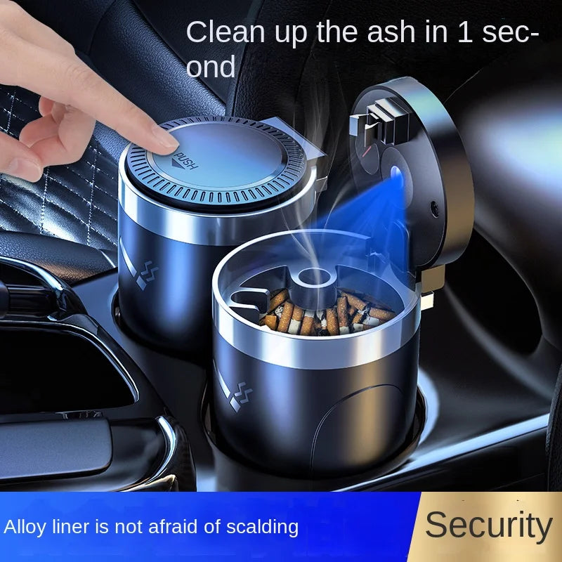 Portable LED Car Ashtray with Cup Holder Mount