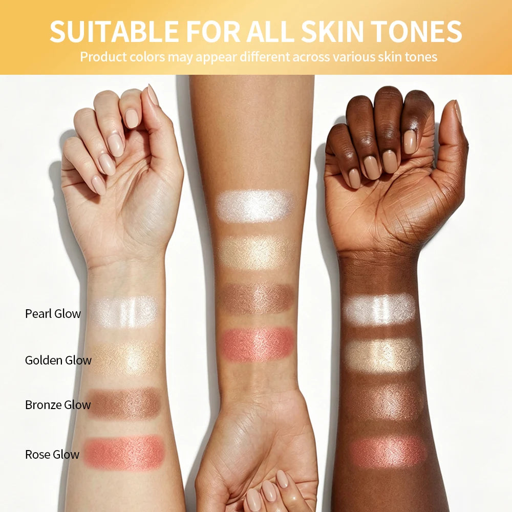 4-Color Shimmering Highlighting and Contouring Face Palette