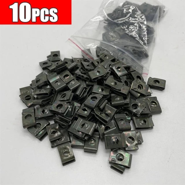 U-Type Metal Retainer Clips for Car and Motorcycle Body Panels